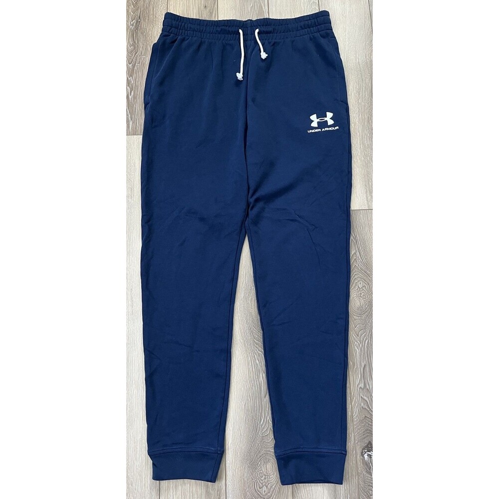 UA Under Armour Mens Sportstyle Terry Jogger Pants Size Large Academy Blue - Picture 2 of 8